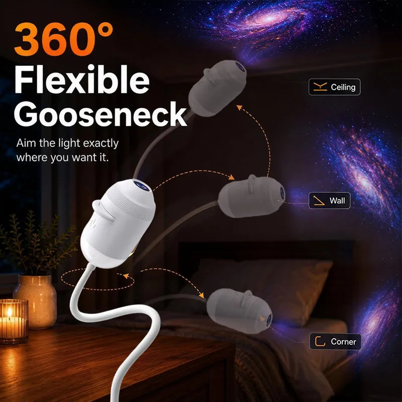 NEW USB Starry Sky Projector Night Light Galaxy Atmosphere Lamp for Car Interior Home Bedroom Romantic Nebula Decor Nightlight