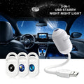 NEW USB Starry Sky Projector Night Light Galaxy Atmosphere Lamp for Car Interior Home Bedroom Romantic Nebula Decor Nightlight